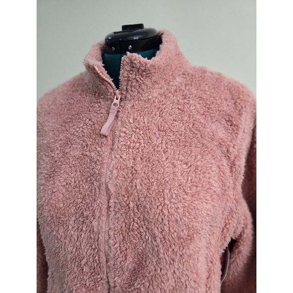 Croft & Barrow The Cozy Sherpa Jacket Fleece Faux Furr Pink Nikta Size XL - Picture 2 of 9